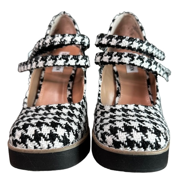 Steve Madden | Black and White Tweed Houndstooth Twice Mary Jane Pump Size 7 - Picture 5 of 10